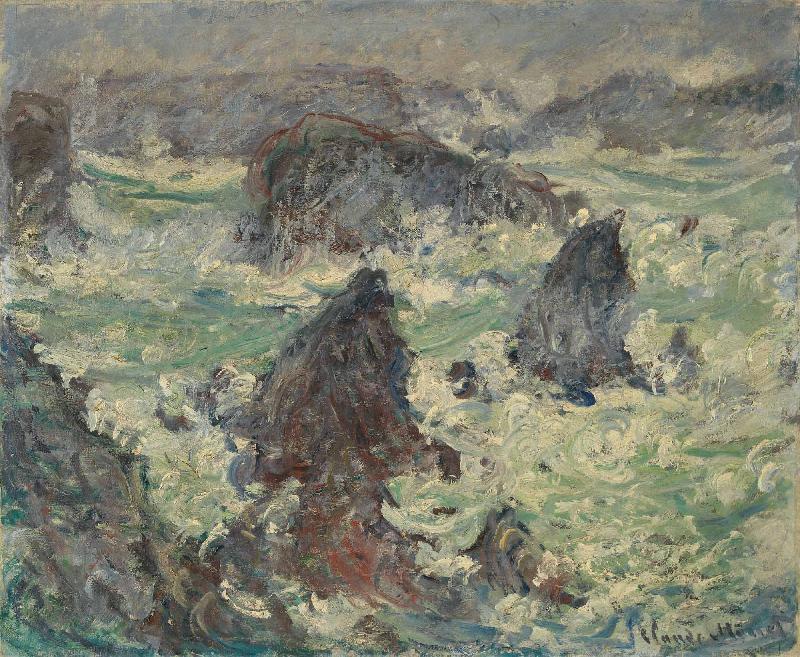 Claude Monet Tempete sur les Cotes de Belle lle